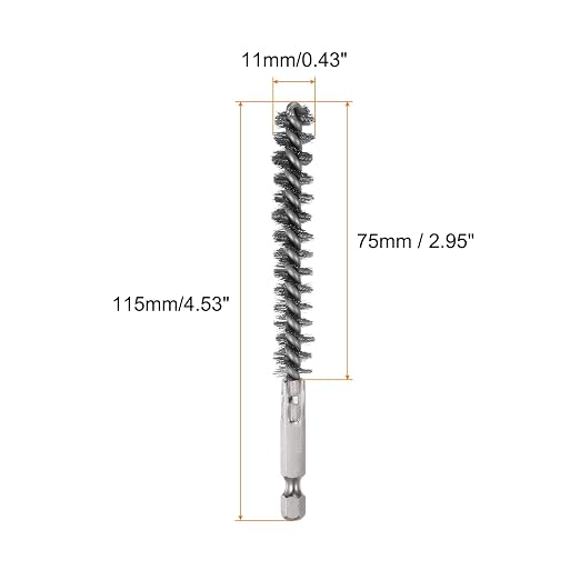 HARFINGTON 5Pcs Bore Brush Stainless Steel 11mm Dia Cleaning Twisted Wire Brush - Image 2