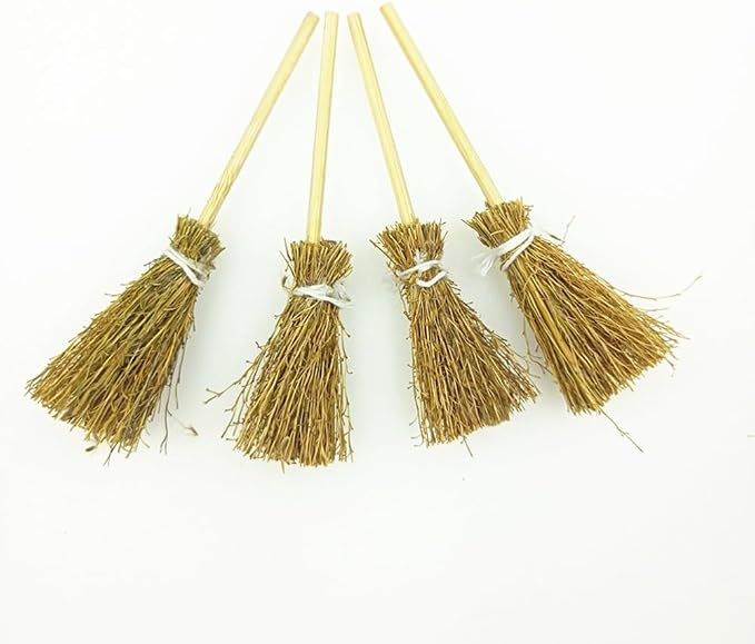 Miniature Artificial Mini Straw Brooms - Image 2