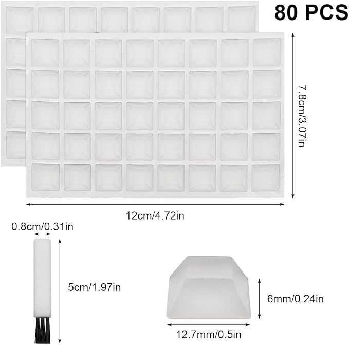 80 Pcs Raised Keyboard Stickers - Image 2