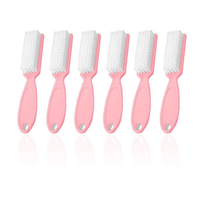 6Pcs Nail Brush for Cleaning Fingernails, Handle Grip Cleaning Brush for Nail by SQULIGT