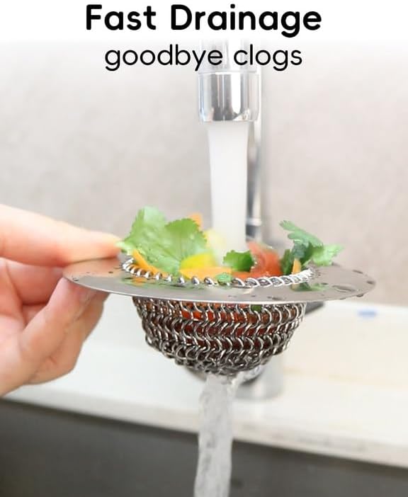 TRAPMATE Kitchen Sink Drain Strainer & Sink Stopper, Revolutionary Stainless - Image 4