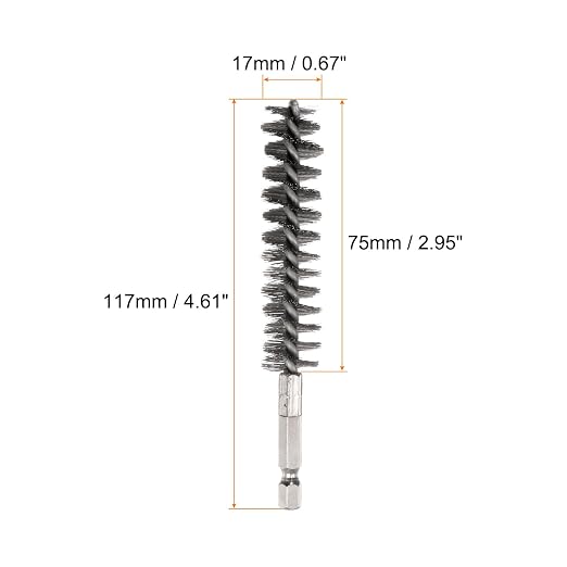 HARFINGTON 2pcs Stainless Steel Bore Brush 17mm Dia Cleaning Wire Brush - Image 2
