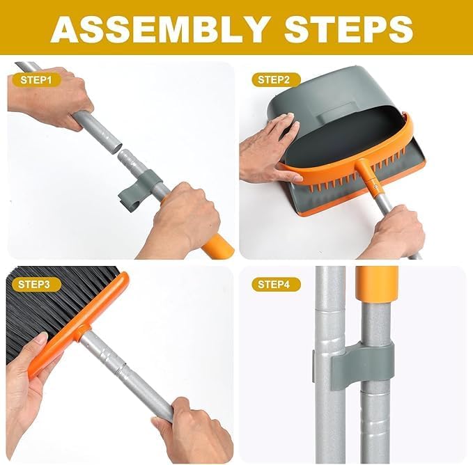 Broom and Dustpan Set – Upright Standing Broom - Image 3