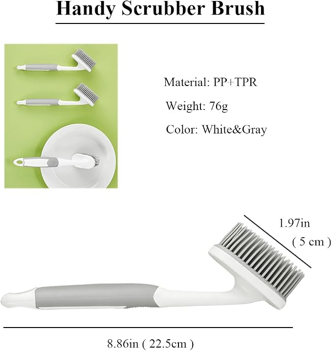 Dish Scrubber, Silicone Soft Bristles Scrub Brush - Image 2