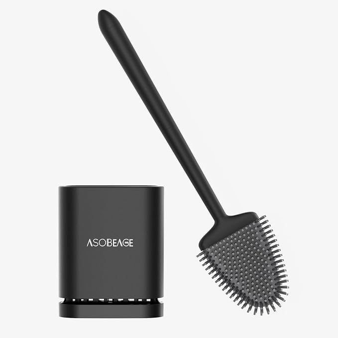 ASOBEAGE Deep Cleaner Toilet Brush: Silicone Toilet Brush by ASOBEAGE