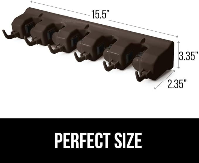 GORILLA GRIP Wall Mount Hook Fixture, Also Includes Slots to Hold Mop, Easy - Image 6