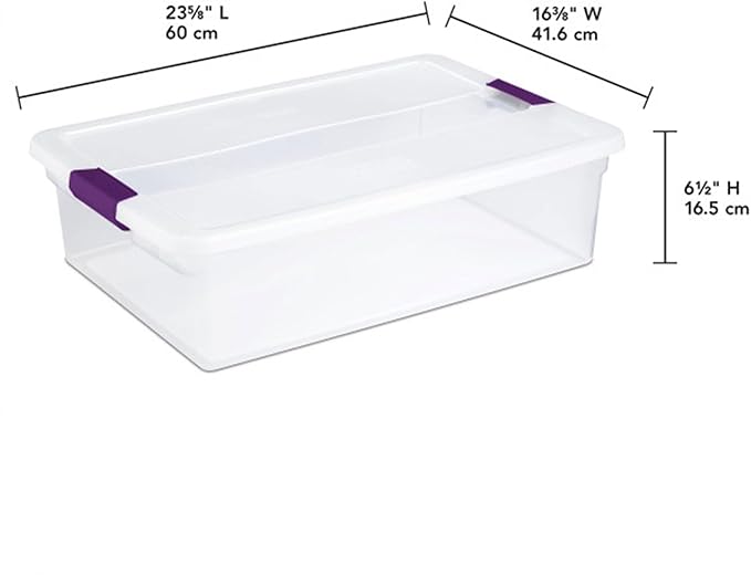 Sterilite 24-Pack ClearView Latch Box, Stackable Storage Organizer Bins - Image 3