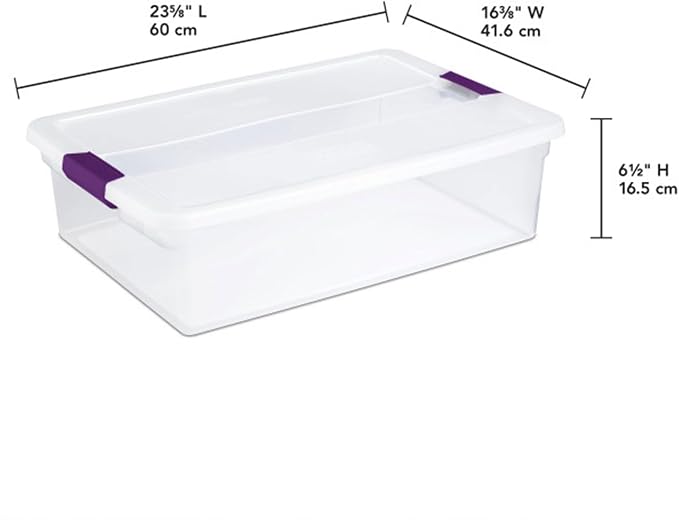 Sterilite 12-Pack 32 Quart ClearView Latch Box, Stackable Organizer Bins - Image 2
