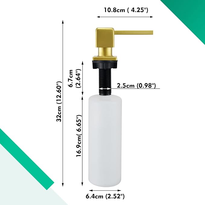 CREA Brushed Gold Soap Dispenser - Image 6