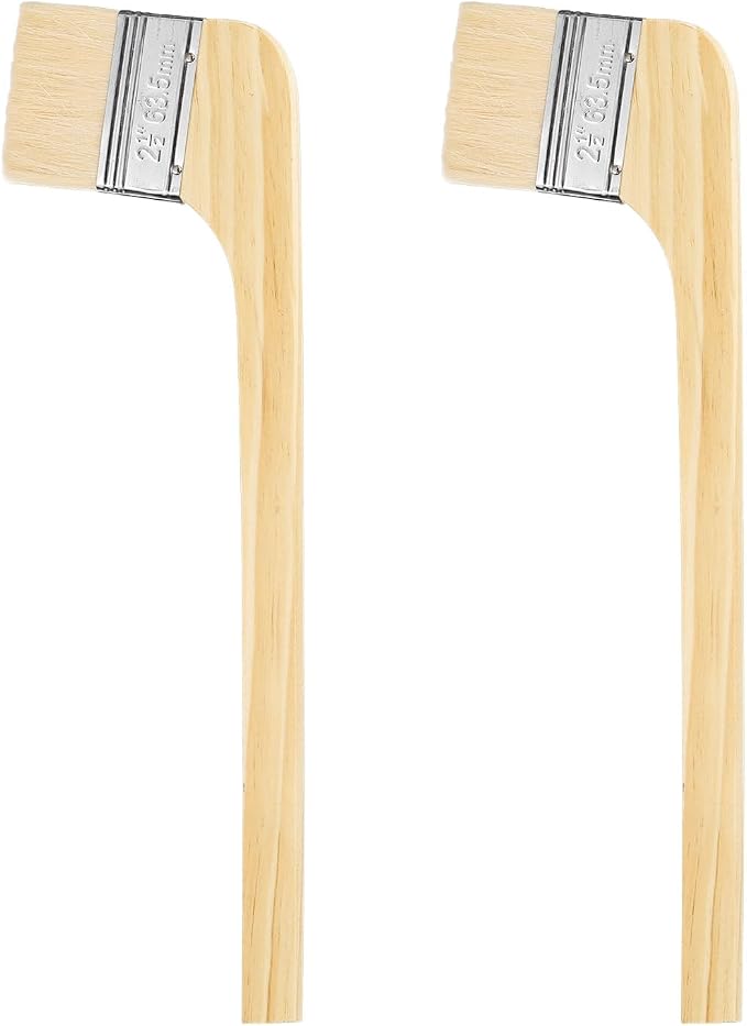 HARFINGTON Paint Brush 2Pcs 2.5" Brush Width Soft Wool Variety Angled Bend by HARFINGTON