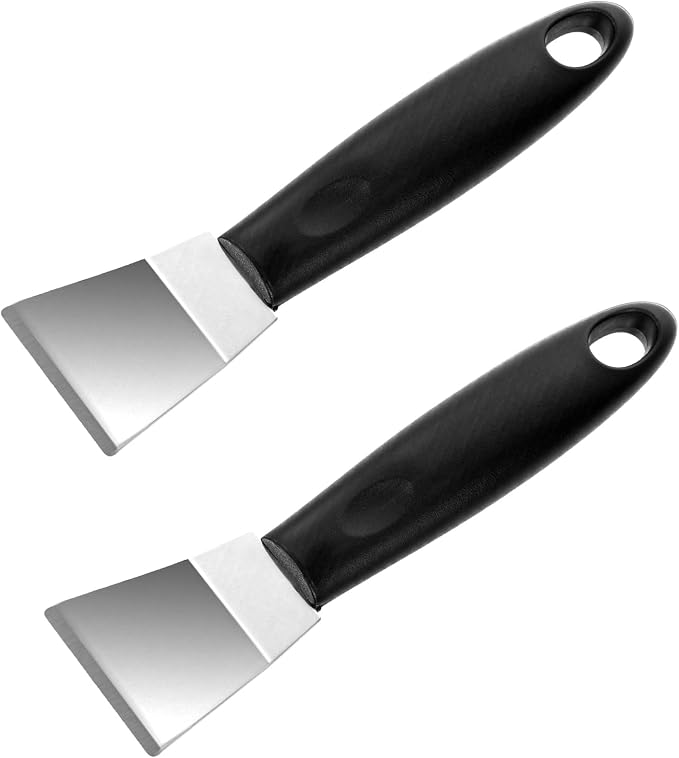 2Pack Metal Small Scraper Stainless Steel Cleaning Scraper Griddle Tool Oven by Unknown