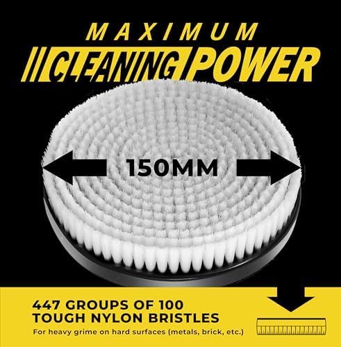 VViViD Drill Backing Plate + Power Scrub Brush Attachment, 150mm Diameter Large - Image 4