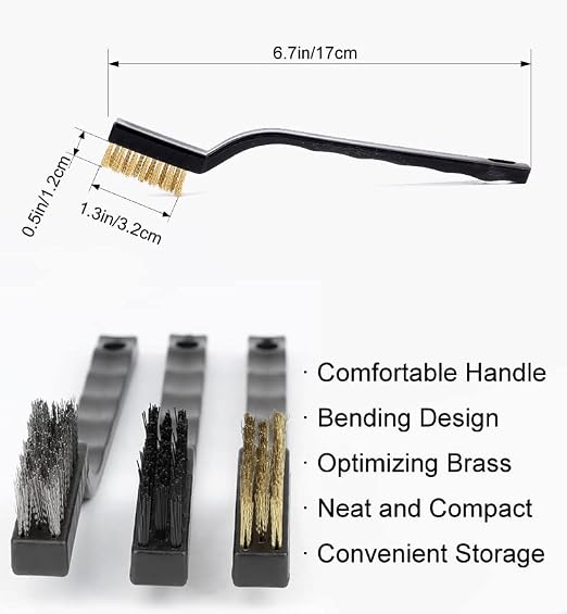Brass Wire Brush Rust Remover, Small Wire Brush - Image 2