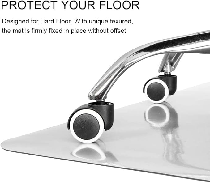 Kuyal Clear Chair mat for Hardwood Floor 36 x 55 inches Transparent Floor Mats - Image 5