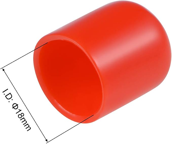 uxcell 20pcs Rubber End Caps 18mm ID Vinyl Round Tube Bolt Cap Cover Thread - Image 3