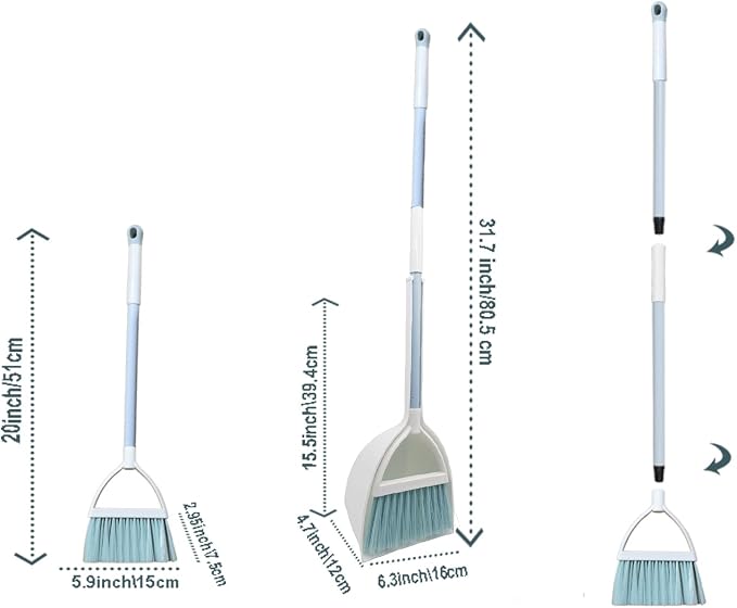 Mini Broom with Dustpan for Kids, Little Housekeeping Helper Set - Image 3