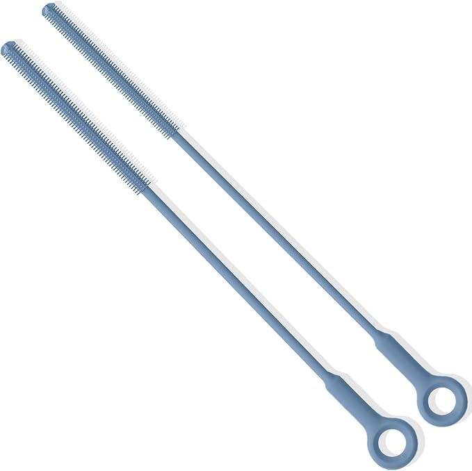 Extra Long Straw Cleaner Brush, Reusable and Soft Silicone Straw Cleaning Brush by GreatSiliconeCleaningBrushMaker