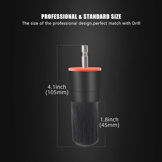 SPTA Drill Brush Attachment, Auto Detail Set, Replacement Car Detail - Image 2