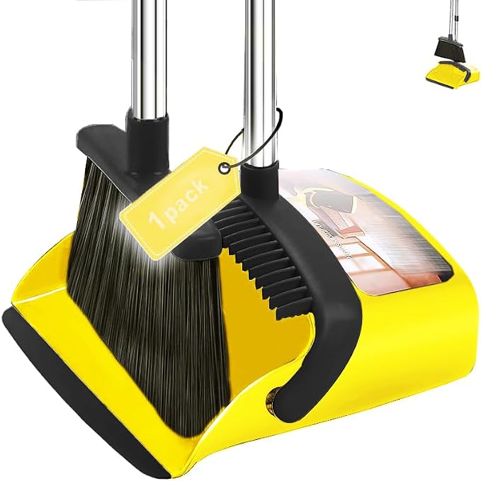 Upgraded Broom and Dustpan， by 2-PackisMoreeconomical
