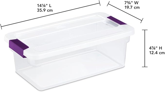 Sterilite 48-Pack ClearView Latch Box, Stackable Storage Organizer Bins - Image 3