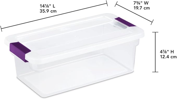 Sterilite 48-Pack ClearView Latch Box, Stackable Storage Organizer Bins - Image 3