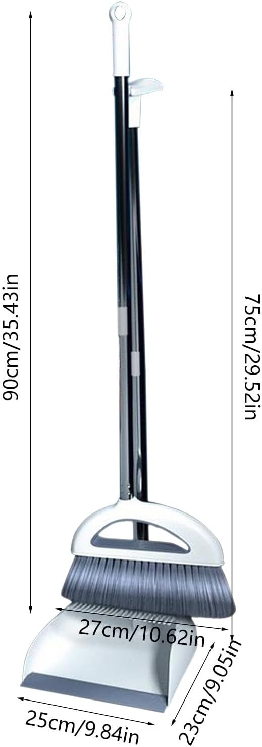 Broom and Dustpan Combo for Office, Broom and Dustpan Set for Home, Long Handle - Image 3