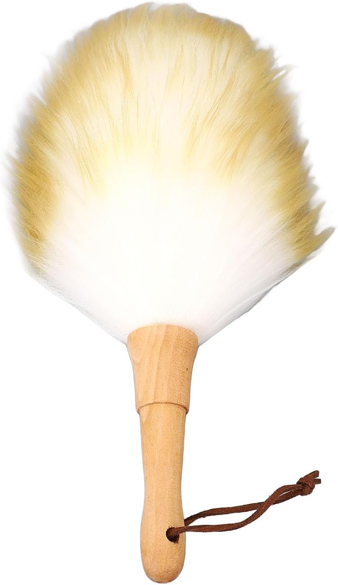Lambswool Duster, Soft Lambswool Beechwood Multifunctional Cleaning Brush Duster - Image 2