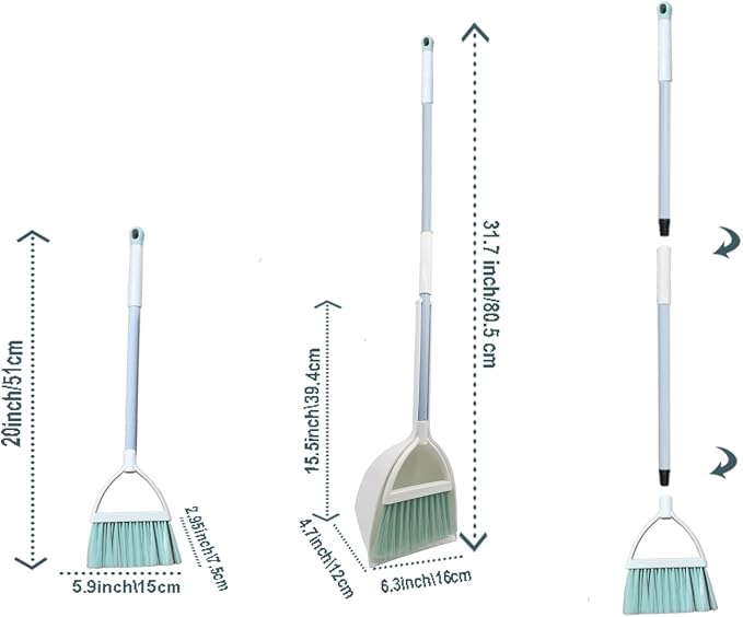 Mini Broom with Dustpan for Kids, Little Housekeeping Helper Set - Image 3