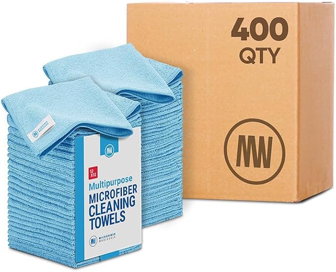 Bulk 12” X 12” All Purpose Microfiber Towels Wholesale by MicrofiberWholesale