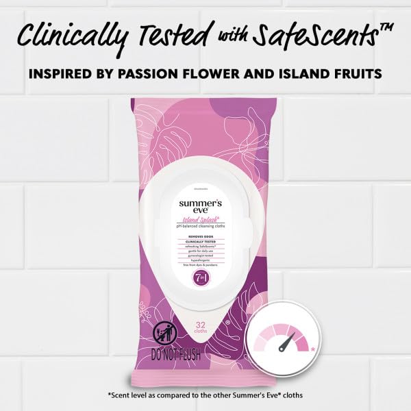 Summer's Eve Cleansing Cloths Soft Pack, Island Splash - Image 4