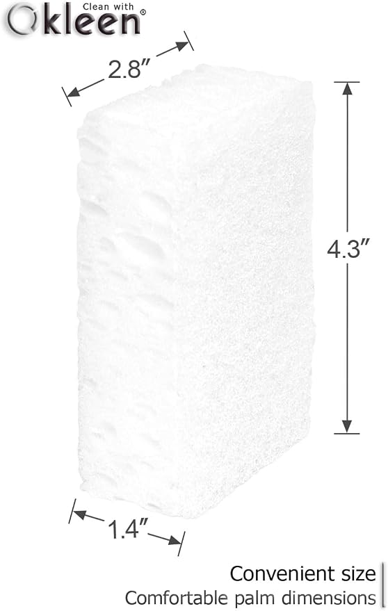 White Multi Use Scrub Sponges. Made in Europe. 9 Pack, 4.3x2.8x1.4 inches. - Image 4