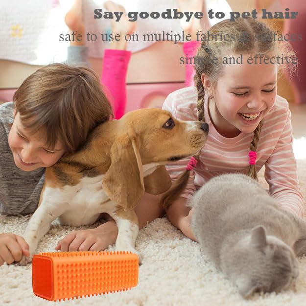 2 Pieces Pet Dog Cat Hair Remover, Block Roller Cleaner, Hollow Silicone - Image 5