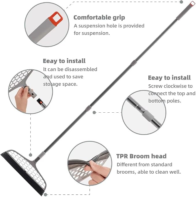 Upgraded Magic Broom, 4 in 1 Sweeper Pet Hair Remover - Image 8