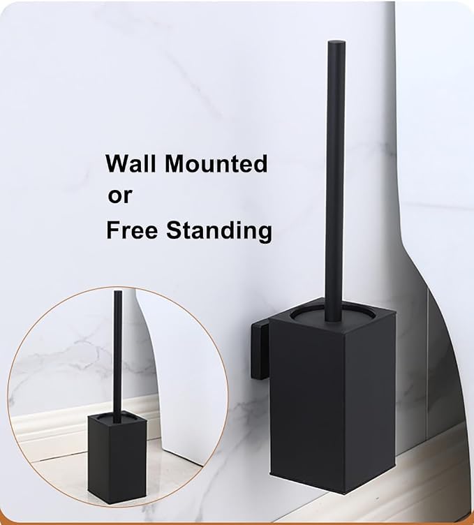Toilet Brush and Holder Set Wall Mount or Freestanding KWQKEM Modern Toilet - Image 6