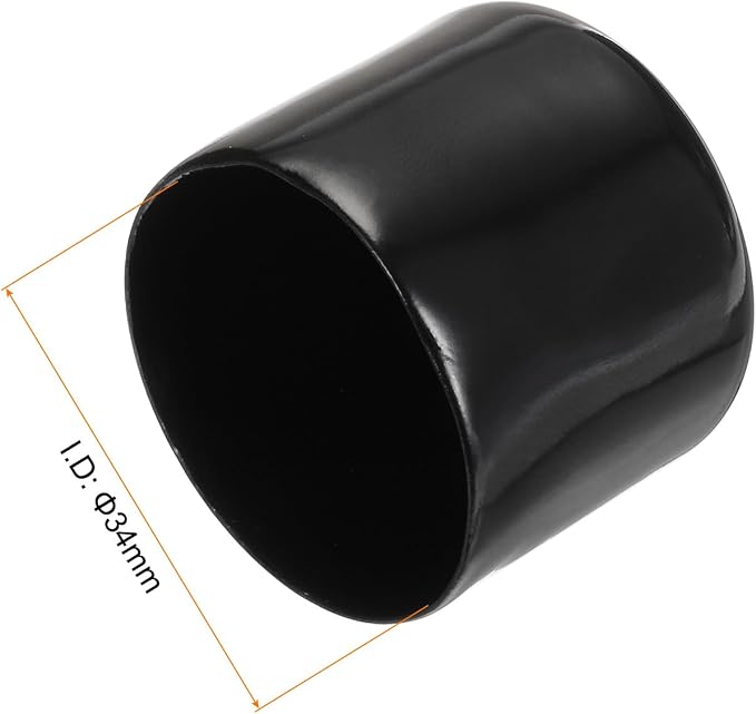 uxcell 20pcs Rubber End Caps 34mm ID Vinyl PVC Round Tube Bolt Cap Cover Screw - Image 3