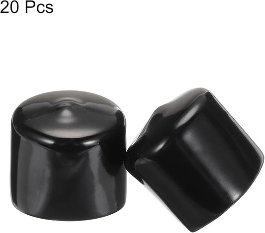 uxcell 20pcs Rubber End Caps 35mm ID Vinyl PVC Round Tube Bolt Cap Cover Screw - Image 2