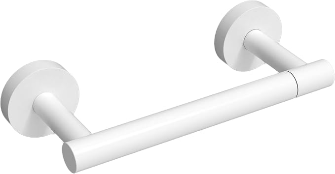 White Toilet Paper Holder SUS304 Stainless Steel Double Post Pivoting Toilet by ElevateYourSpaceChooseRARXTR