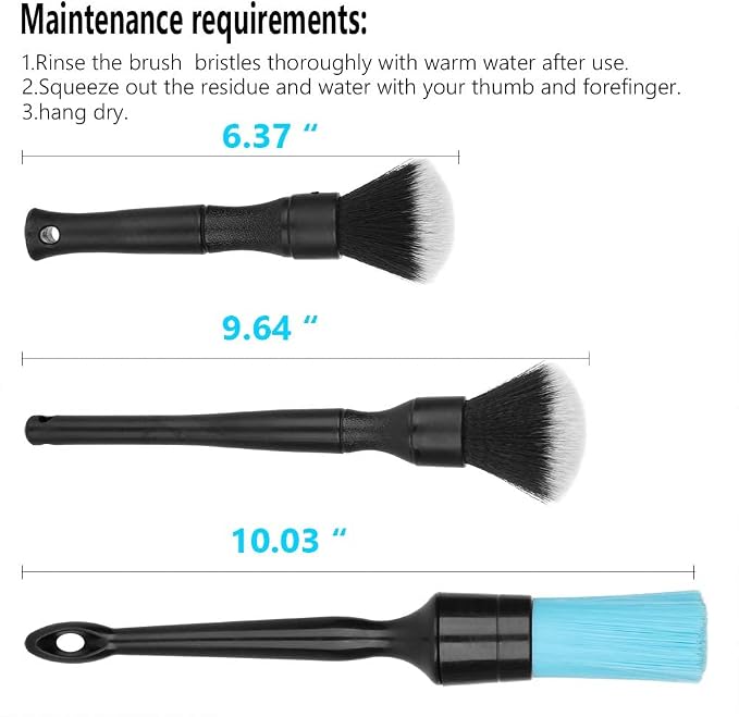 AntBooBoo 3 Pack Ultra-Soft Detailing Brush Set, Comfortable Grip and - Image 6