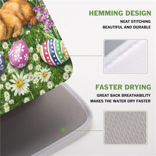 Easter Bunnies Eggs Dish Drying Mat - Image 4