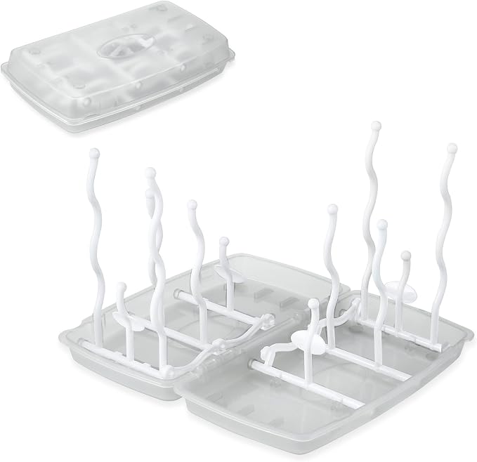 PandaEar Travel Bottle Drying Rack Space Saving| Portable Baby Bottle Dry Rack| by PandaEar