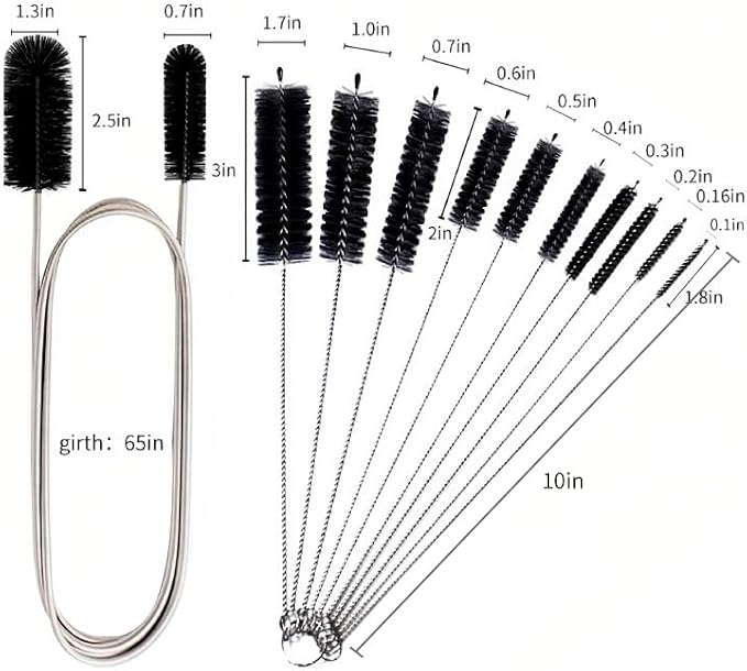 Flexible Drain Brush Straw Cleaner Set, Nylon Cleaner Double Ended Elastic Hose - Image 7