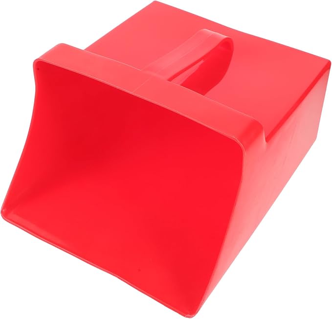 VOSAREA Handheld Dustpan and Garbage Shovel, Thickened Red Plastic Reusable by VOSAREA