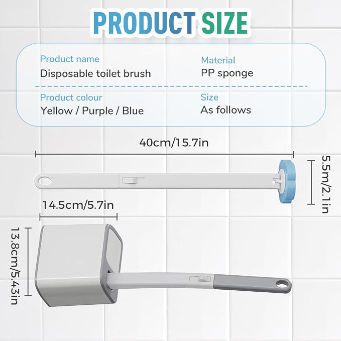 Disposable Toilet Brush, 2026 New Toilet Brush Holder, Compact Wall Mounted - Image 8