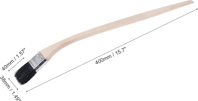 uxcell Bent Radiator Paint Brush 16" Length 1.5" Width Bristle - Image 2