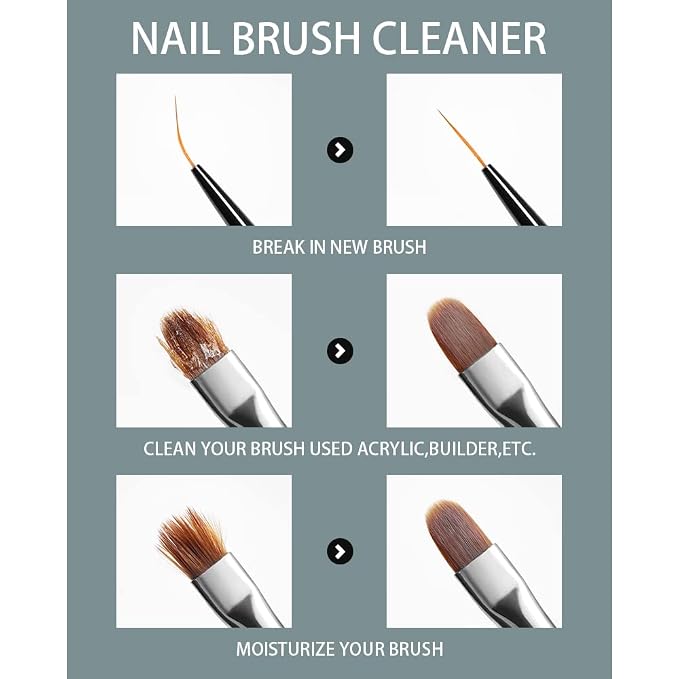 AIJIMEI Nail Brush Cleaner 120ml Gel Solution - Image 5