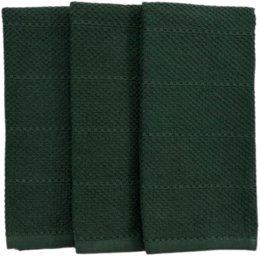 Serafina Home Dark Green Kitchen Dish Towels: 100% Cotton Cloth Soft Cleaning - Image 2