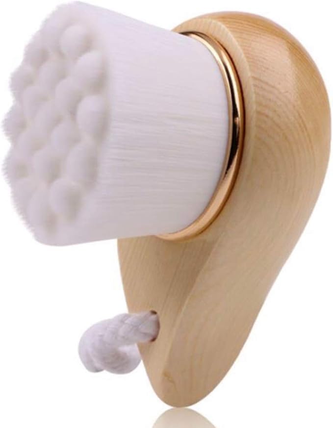 BeNat. Facial Bamboo Wood Handle Cleansing Brush. Extra-Soft Fiber Facial by NaturalProductsBeautyDevices
