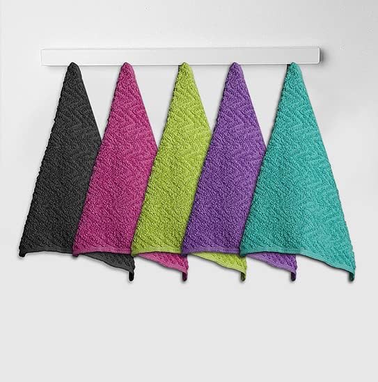 ZUPERIA Zigzag Multicolor Wash Cloths -8 Pack -12" x 12"- Highly Absorbent Soft - Image 7