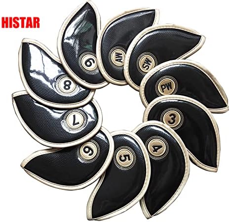 HISTAR 10pcs Crystal Pu Leather Golf Iron Head Covers Set Iron Club Headcover - Image 8