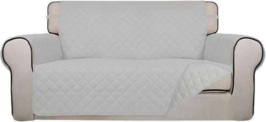 PureFit Reversible Quilted Sofa Cover, Water Resistant Furniture Protector by PureFit